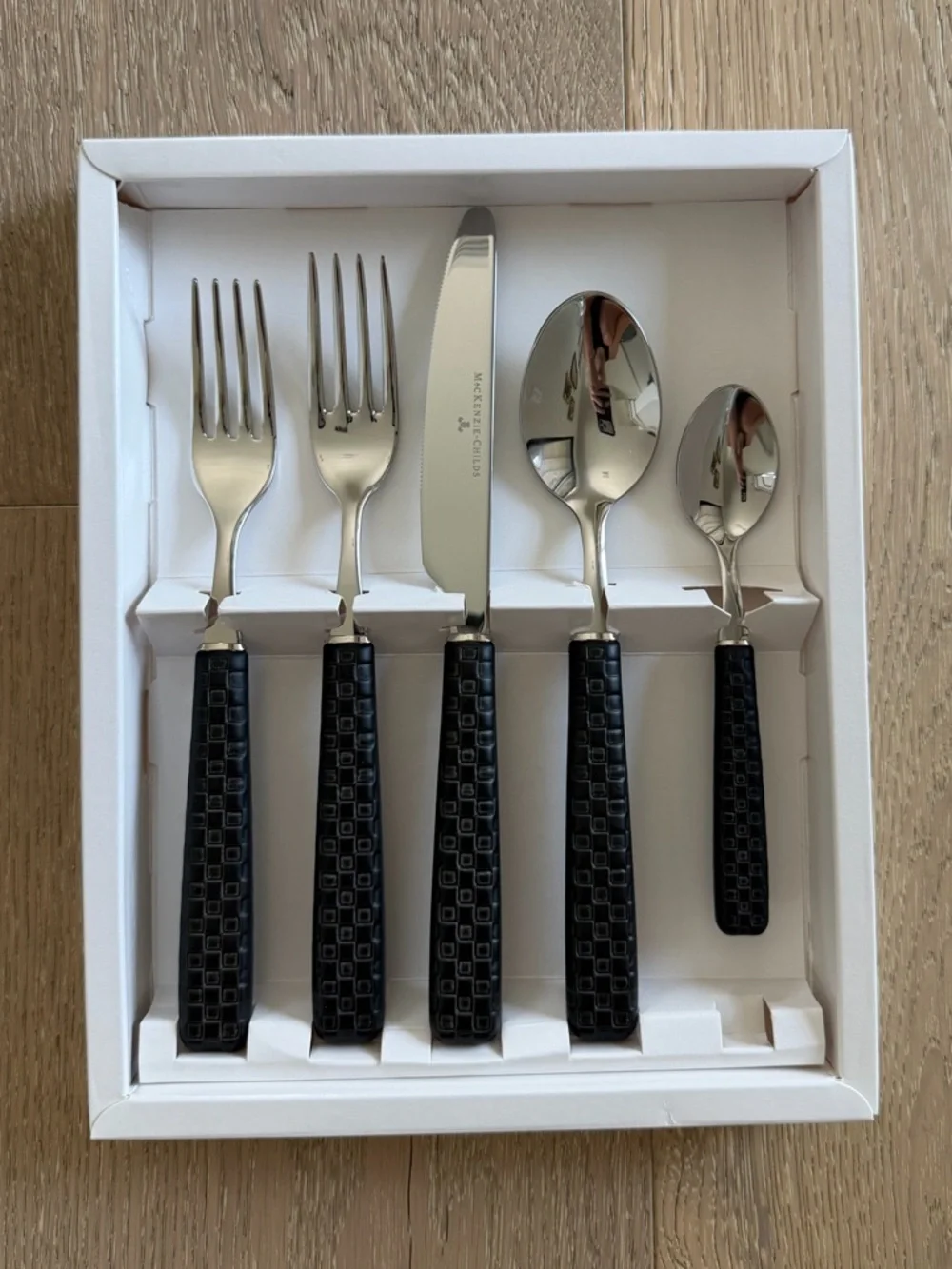 MacKenzie-Childs Everyday Black 5-Piece Place Setting Silverware